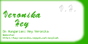 veronika hey business card